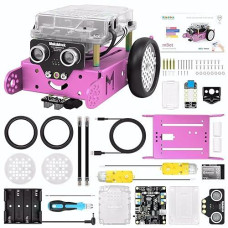 Makeblock Mbot Robot Kit, Stem Projects For Kids Ages 8-12 Learn To Code With Scratch Arduino, Robot Kit For Kids, Stem Toys For Kids,Computer Programming For Beginners Gift For Boys And Girls 8 Pink