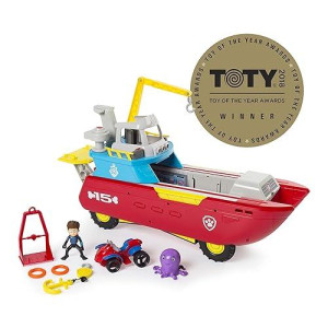 Paw Patrol Sea Patrol, Sea Patroller Transforming Toy Vehicle With Lights & Sounds, Ages 3 & Up