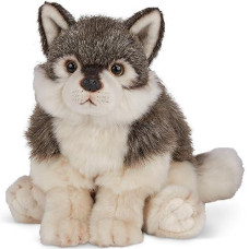 Bearington Nanook Plush Stuffed Animal Gray Wolf, 13 Inches