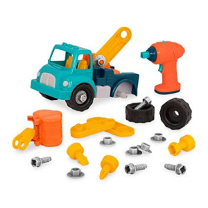 Battat - Classic Construction Toy - Pretend Play Tools - Toddler Trucks - Dexterity Building Toy - 3 Years + - Take-Apart Crane
