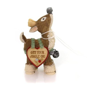 Heart Of Christmas Hrtch Reindeer With Jingle Bel Figurine