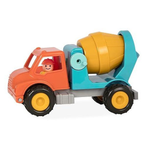 Battat - Spinning Cement Truck - Classic Toddler Trucks - Kids Construction Toys- Soft Rubber Wheels - Cement Mixer- 18 Months +