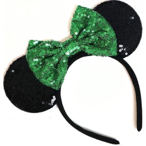 CL GIFT Green Tinker Mickey Ears, St. Patricks Day Ears, Tinker Bell Minnie Ears, Christmas Green Mickey Minnie ears