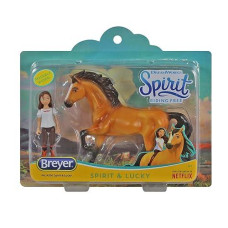 Breyer Spirit Riding Free - Spirit And Lucky Small Horse And Doll Toy Set