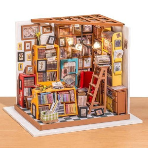 Robotime Dollhouse Kit Miniature Diy Library House Kits Best Birthday Gifts For Teens