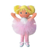 Anico Well Made Play Doll For Children Ballerina With Pigtails, 18" Tall, Pink