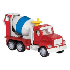 Driven By Battat - Toy Cement Truck For Kids - Construction Vehicle Toy - Lights & Sounds - Movable Parts - 3 Years + - Micro Cement Truck