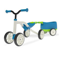 Chillafish Quadie+Trailie: Stable 4-Wheeler Ride-On With Trailer For Kids Ages 1-3 Years, 3 Seat Positions, �Grow-With-Me� Ride-On With Cookie Storage In The Seat And Silent Non-Marking Wheels, Blue