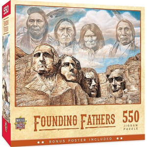 Masterpieces 550 Piece Jigsaw Puzzle For Adults, Family, Or Kids - Founding Fathers - 18"X24"