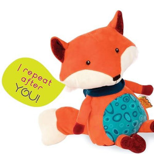 B. Toys - Happy Yappies - Pipsqueak The Fox - Talking Teddy Toy Repeats What You Say - Stuffed Fox Plush Toy - Sensory Toys For Babies 10 Months +