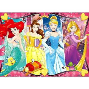 Ravensburger Disney Princess Heartsong Glitter Jigsaw Puzzle - Unique 60 Piece Puzzle For Children | Anti-Glare Surface | Skill Development Toy | Perfect Christmas Or Birthday Gift