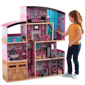 Kidkraft Wooden Dollhouse Shimmer Mansion For 12" Dolls