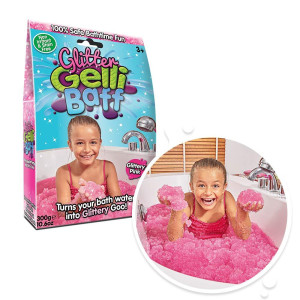 Zimpli Kids Glitter Gelli Baff Pink, 1 Bath Or 6 Play Uses From, Turns Water Into Thick, Colourful Goo, Perfect Birthday Present For Boys & Girls, Certified Biodegradable & Vegan Friendly Toy