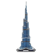 Runsong Creative 3D Puzzle Paper Model Burj Khalifa Tower Diy Fun & Educational Toys World Great Architecture Series, 49 Pcs