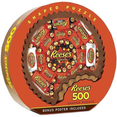 Masterpieces 500 Piece Jigsaw Puzzle For Adults, Family, Or Youth - Shaped Reese'S - 22"X22"