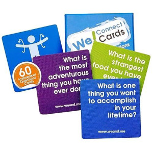 We! Connect Cards - Icebreaker Conversation Card Games | Conversation Starter Cards | Team Building Games For Work | Connections Game & Group Games For Adults | Featured By Tedx (60 Cards)