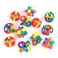 Neliblu Party Favors For Kids, 12 Pack (8.82 X 6.69 X 2.91) Fun Puzzle Balls - Goody Bag Fillers-Treasure Box Prizes For Classroom,Fidget Brain Teaser Puzzles Clear Instructional Videos Included