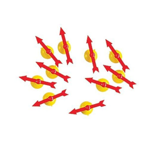 Edxeducation Suction Spinners - Set Of 10 - Arrow Spinner For Games - Versatile Tool For Home And Classroom Probability Activities