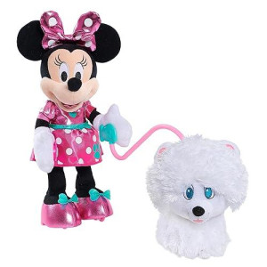 Minnie'S Walk & Play Puppy Feature Plush, Officially Licensed Kids Toys For Ages 3 Up By Just Play