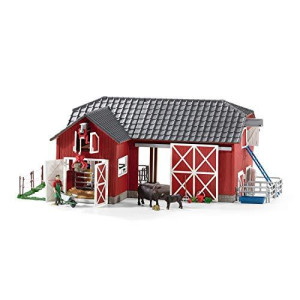 Schleich Farm World, Toys For Boys And Girls Ages 3-8, 27-Piece Playset, Large Toy Barn With Farm Accessories