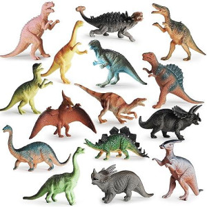 Boley Monster (15-Pack) Large 7" Toy Dinosaurs Set - Enormous Variety Of Authentic Type Plastic Dinosaurs - Great As Dinosaur Party Supplies, Birthday Party Favors, And More
