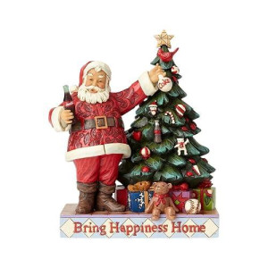 Enesco Coca-Cola By Jim Shore 4059472 Coke Santa With Tree Figurine