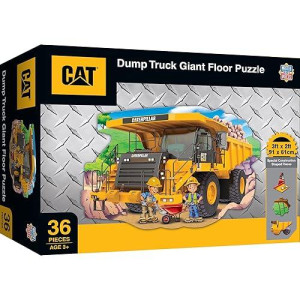 MasterPieces Floor Puzzle - Jumbo Size 36 Piece Jigsaw Puzzle for Kids - caterpillar Dump Truck Tractor - 3ftx2ft