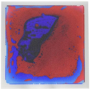 Art3D 1-Pack Liquid Dance Floor Colorful Home Decor Tile, 11.8" X 11.8" Blue-Red