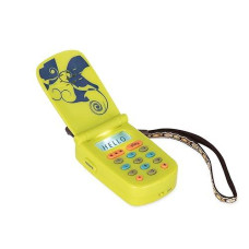 B. Toys - Hellophone- Lime- Pretend Play Toy Cell Phone - Kids Play Phone With Light Sounds & Songs - Toddler Toy Phone With Message Recorder- 10 Months +