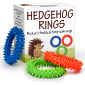 Sensory Ring And Fidget Toy 3 Pack | Soft, Flexible Ring And Rubber Spikes | Helps Reduce Stress And Anxiety| Promotes Focus And Clarity | Children, Youth, Adults Sensory Toys