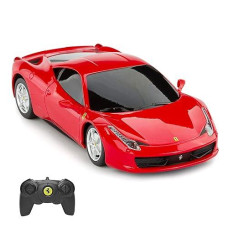 Rastar Ferrari Remote Control Car, 1/24 Scale Ferrari 458 Italia Model Car, Red Ferrari Toy Car