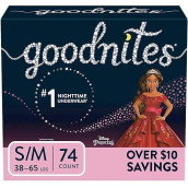 Goodnites Bedtime Pants For Girls, Small/Medium, 74 Count
