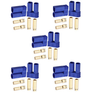 5 Pairs Hobbypark Ec5 Banana Plug connectors Female Male 50mm gold Bullet connector for Rc ESc LIPO Battery Device Electric Motor