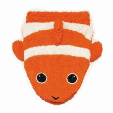 Furnis Organic Cotton, Washcloth Mitt Clownfish Puppet, Child Size