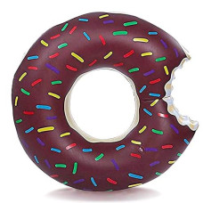 Dmar Donut Pool Floats Donut Pool Floatie Donut Tube Pool Doughnut Pool Float Donut Inflatables Doughnut Inner Tube Doughnut Pool Floatie Donut Pool Ring Donut, 30'', 1Pcs, Brown