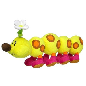 "Little Buddy Super Mario Bros. All Star Collection Stuffed Plush 1593 Wiggler/Hanacha Toy, 13""", Multi-Colored