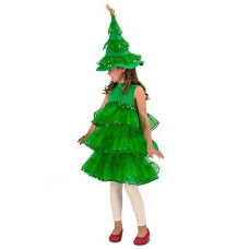 Rubie'S Girl'S Princess Paradise Glitter Christmas Tree Costume, Medium,Green