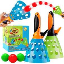 Yoya Toys Pop And Catch Ball Game - Sports & Outdoor Play Toys, Kids Ages 8-12 - Exciting Yard Activities - Perfect For Camping, Beach, Backyard Parties - 2 Catch Launcher Baskets, 3 Balls, Pvc Bag