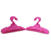 Doll Hangers Set Of 24 Pink Plastic Hangers With Slit For 18 Inch Dolls Clothes