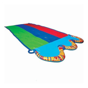 Banzai Triple Racer Water Slide, Length: 16 Ft, Width: 82 In, Inflatable Outdoor Backyard Water Slide Splash Toy