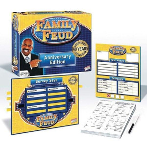 Endless Games 40Th Anniversary Edition Family Feud Game - Game Console With Grid Cover - Match Most Popular Survey Answer To Win Game