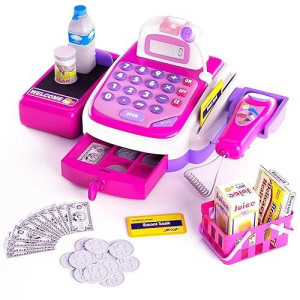 Ciftoys Cashier Toy Cash Register Playset | Pretend Play Set For Kids | Colorful Children?S Supermarket Checkout Toy With Microphone & Sounds | Ideal Gift For Toddlers & Pre-Schoolers