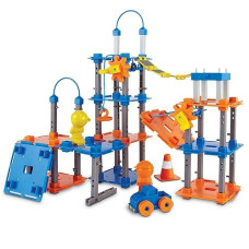 Learning Resources City Engineering And Design Building Set, Ages 5+,100 Pieces, Engineer Stem Toy, Construction Toys, Simple Machines Kids