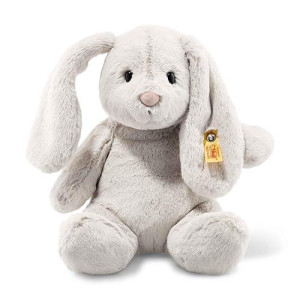 Steiff Hoppie Rabbit, Premium Rabbit Stuffed Animal, Rabbit Toys, Stuffed Rabbit, Rabbit Plush, Cute Plushies, Plushy Toy For Girls Boys And Kids, Soft Cuddly Friends (Light Grey, 11)