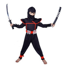 Flatwhite Ninja Children'S Costumes (4-6 Years, Black)