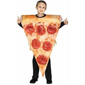 Fun World 110232 Photo Real Pizza Tunic Costume, Std, Up To Size 12