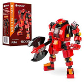 MyBuild Mecha Frame Sci-Fi Series Bricks Building Toys Red Robot Mech Build Rita 5006