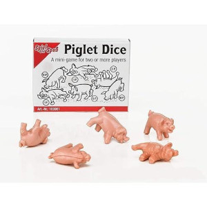 Chess And Games Shop Muba Piglet Dice - Roll Your Pigs - Throw The Pigs - Simple Funny Mini Game - Family, Party Board Game
