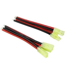 Youme 3 Pairs Mini Tamiya Male Female Battery Connectors With 100Mm 14Awg Silicone Wire For Rc Lipo Battery And Rc Model