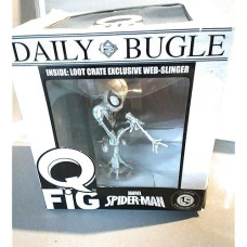 Marvel'S Spider-Man Q-Fig Figure By Quantum Mechanix Qmx Loot Crate June 2017 Exclusive Webslinger Noir Variant